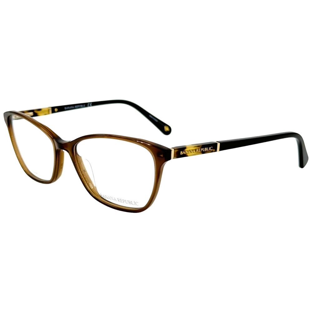 Banana Republic Bree Womens Plastic Eyeglass Frame O9Q Brown 53-16 w Case